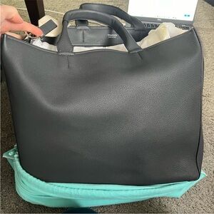 Tiffany & Co. Gray and Cream Leather Bag